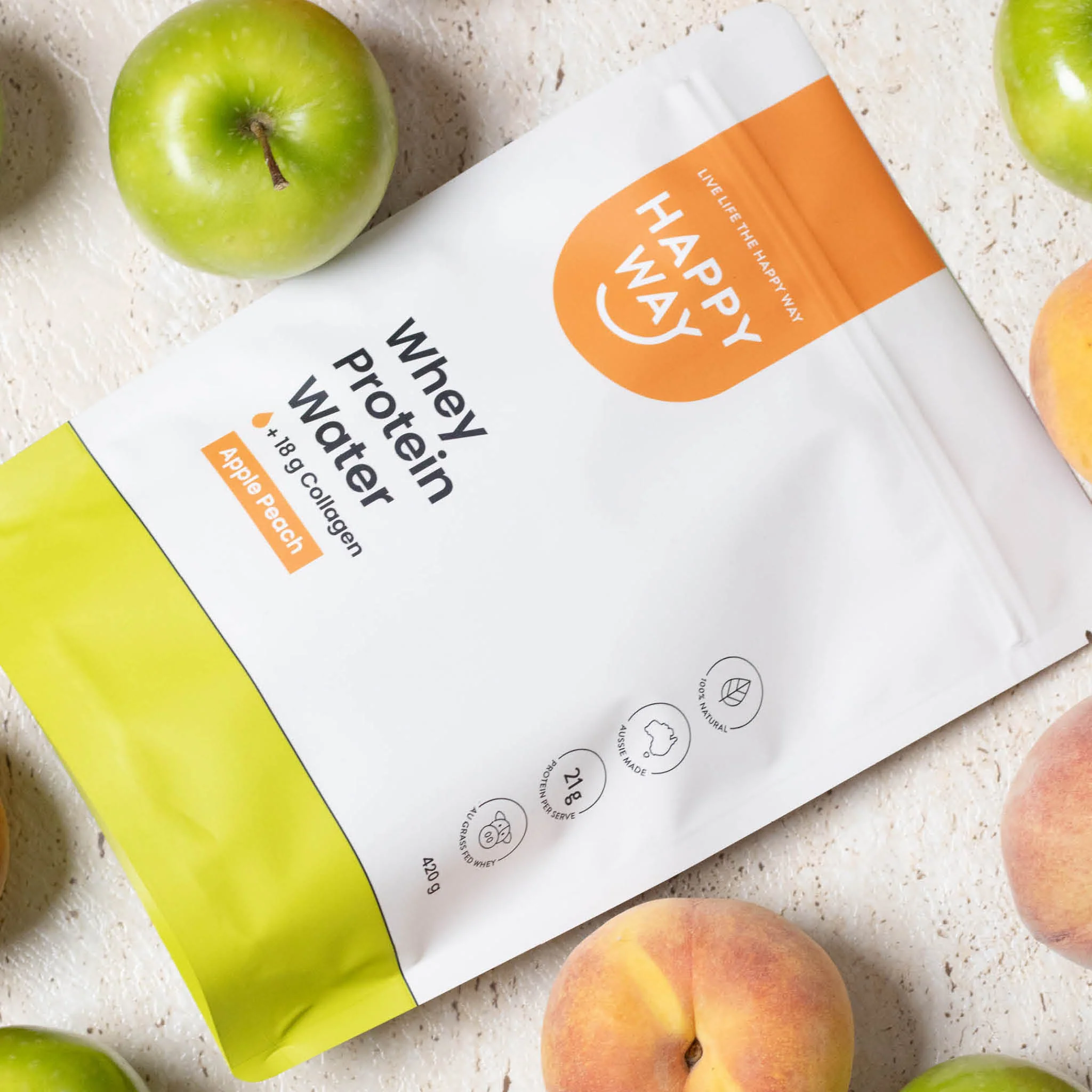 Apple Peach Whey Protein Water Powder 420g - Image 4