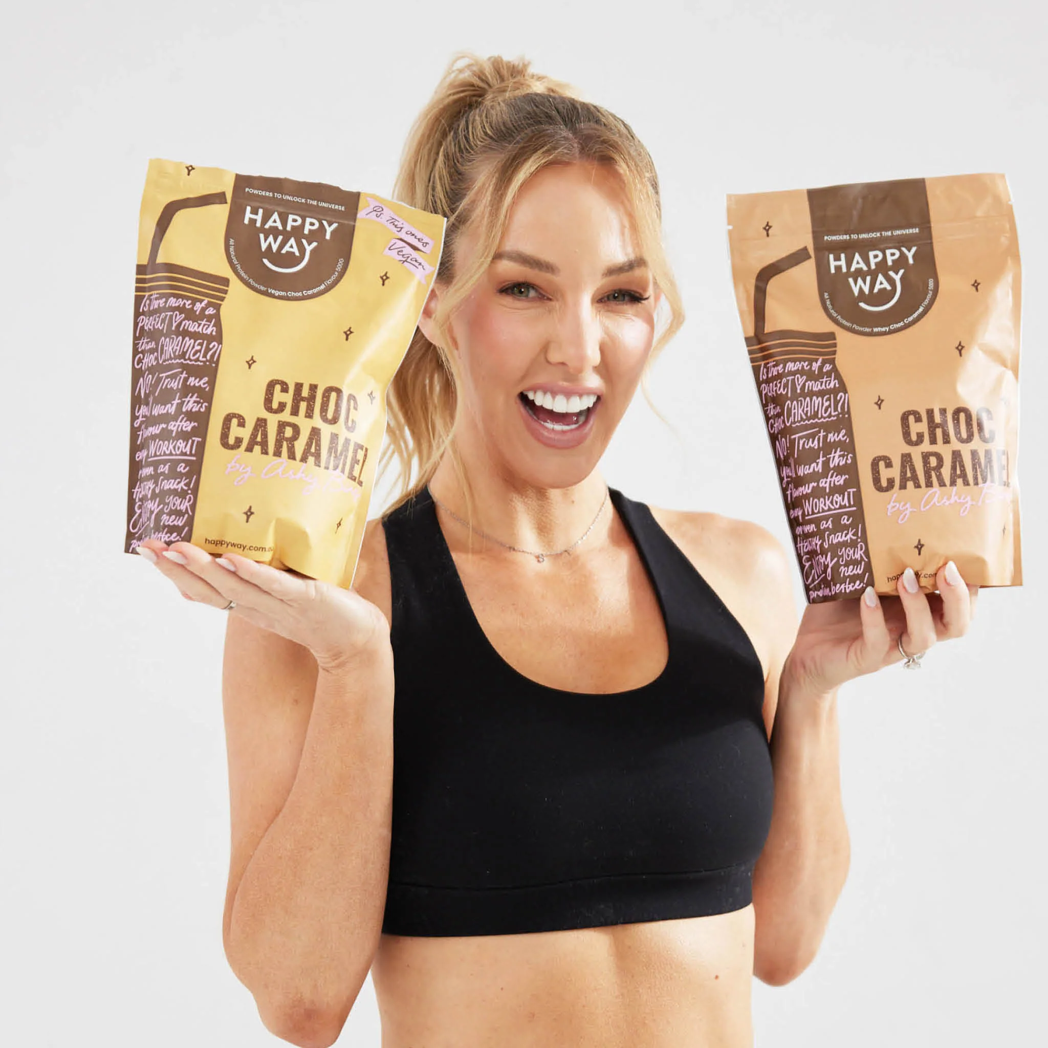 Ashy Bines Choc Caramel Vegan Protein Powder 500g - Image 7