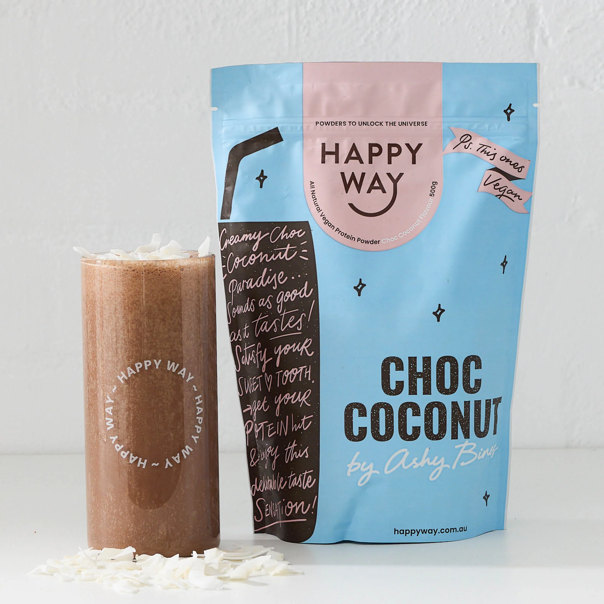 Ashy Bines Choc Coconut Vegan Protein Powder 500g - Image 4