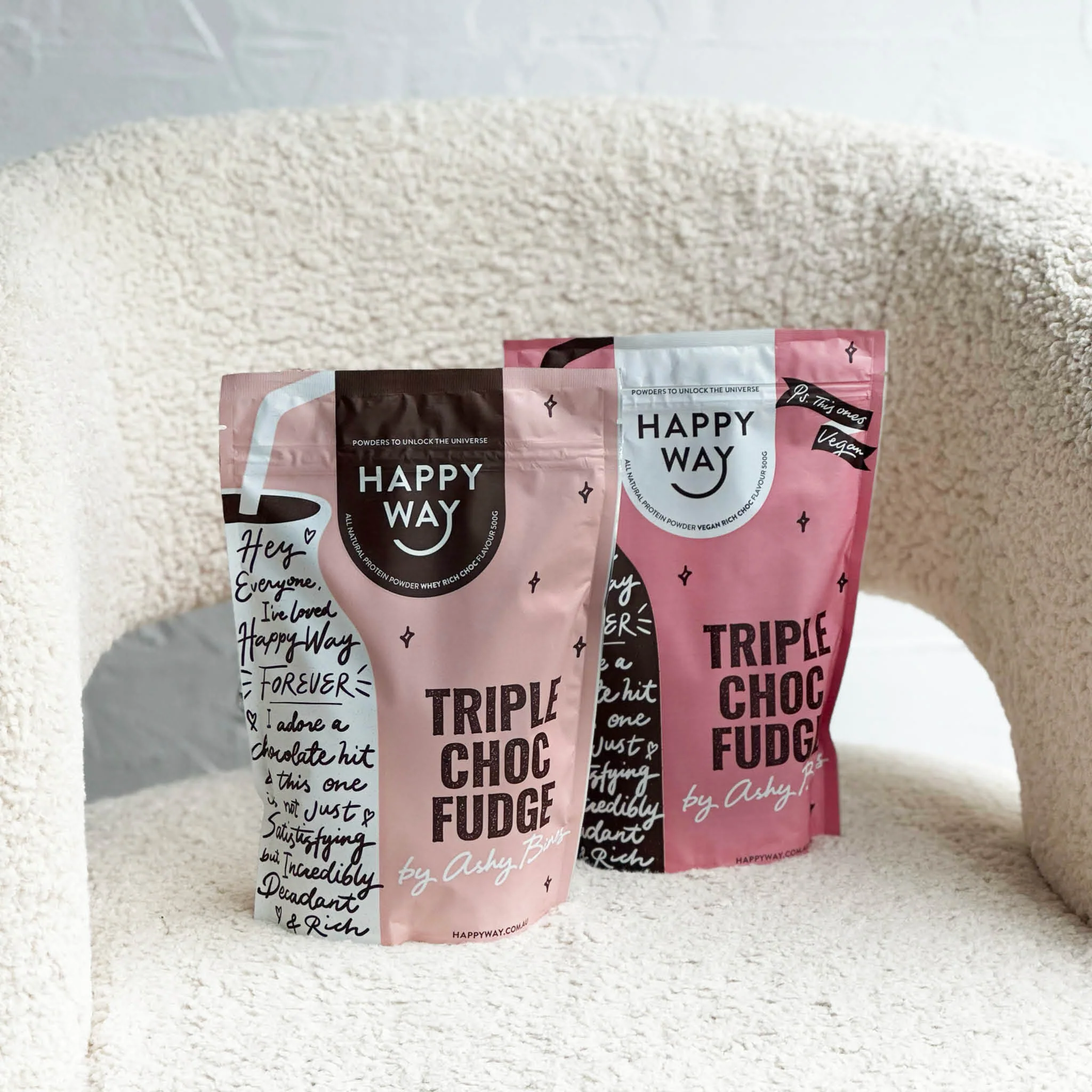 Ashy Bines Triple Choc Fudge Vegan Protein Powder 500g - Image 4