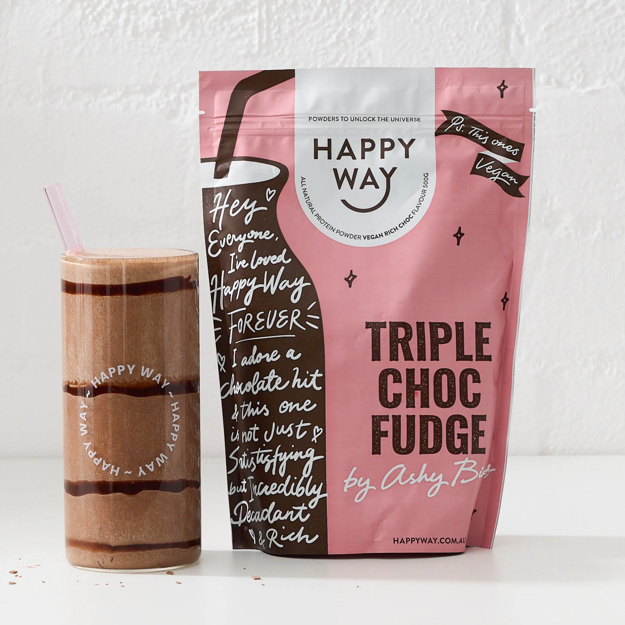 Ashy Bines Triple Choc Fudge Vegan Protein Powder 500g - Image 5