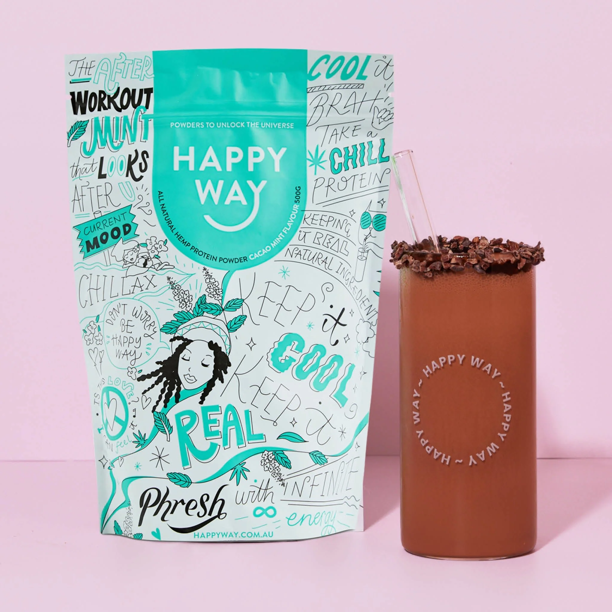 Cacao Mint Hemp Vegan Protein Powder 500g - Image 6