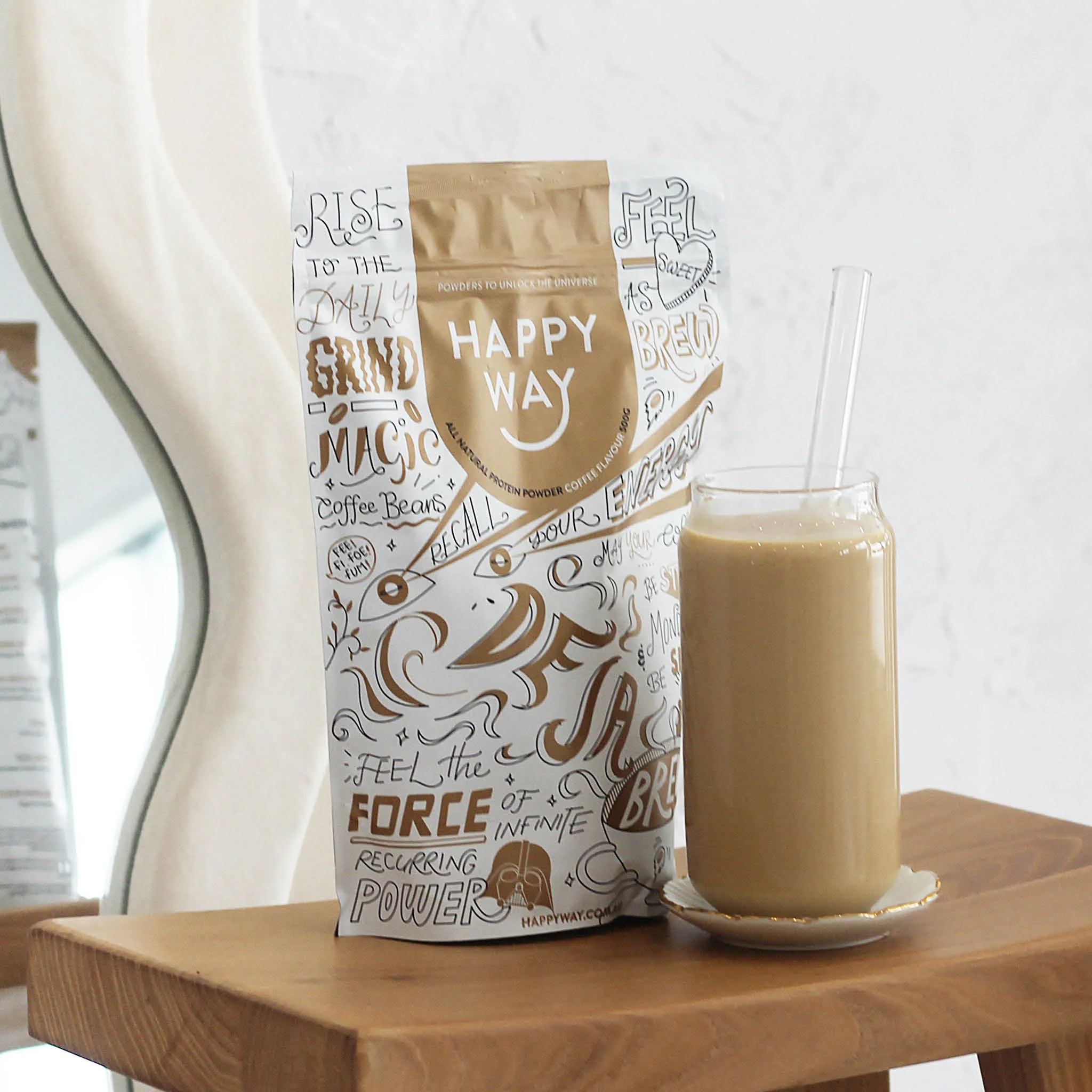 Deja Brew Coffee Whey Protein Powder 500g - Image 4