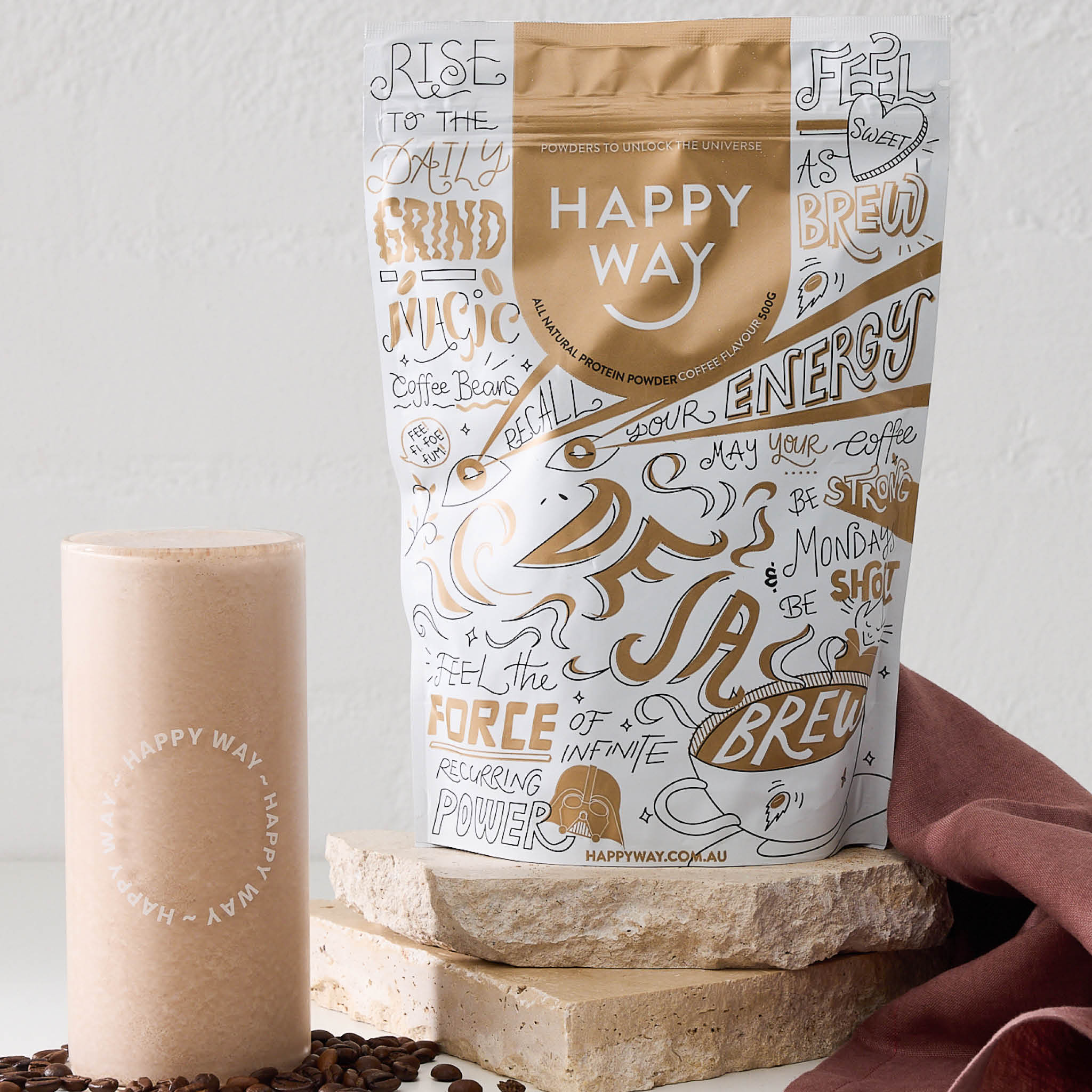 Deja Brew Coffee Whey Protein Powder 500g - Image 5