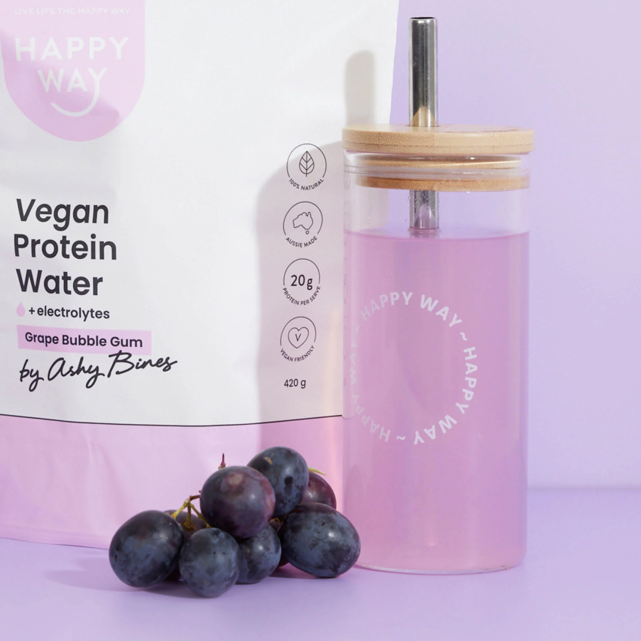 Glass Tumbler w/ straw - Image 4