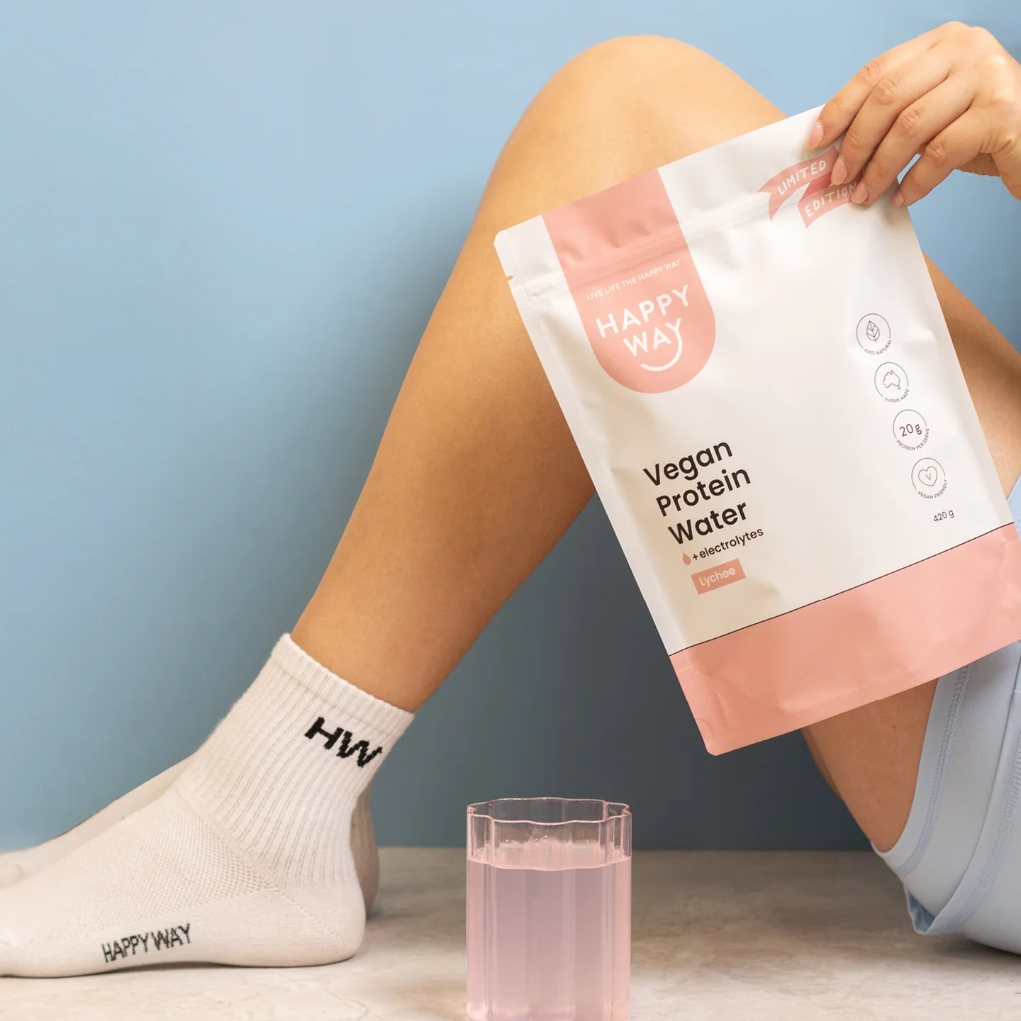 Lychee Vegan Protein Water Powder 420g - Image 4