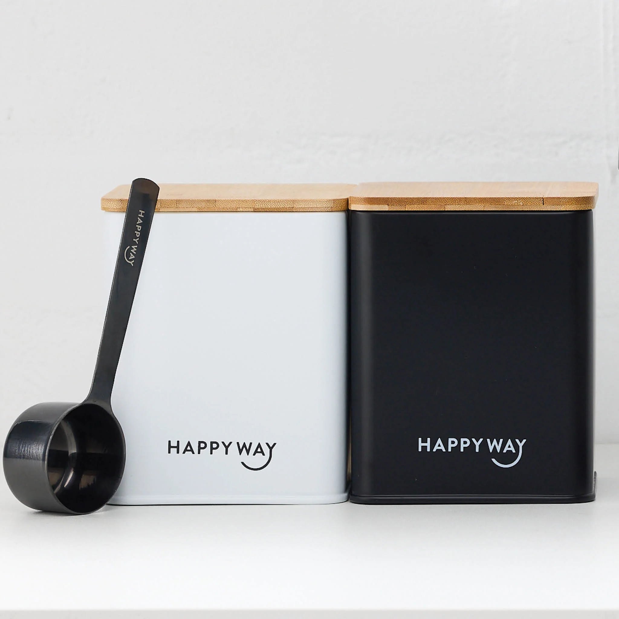 Protein Tin w/ Bamboo Lid - Black - Image 4